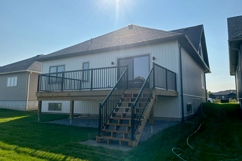 Derwent newly built back deck.