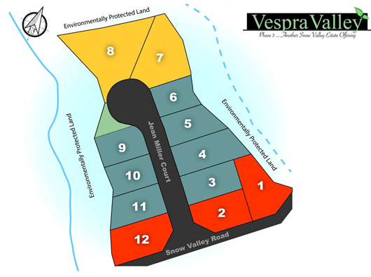 Vespra Valley Estates site plan